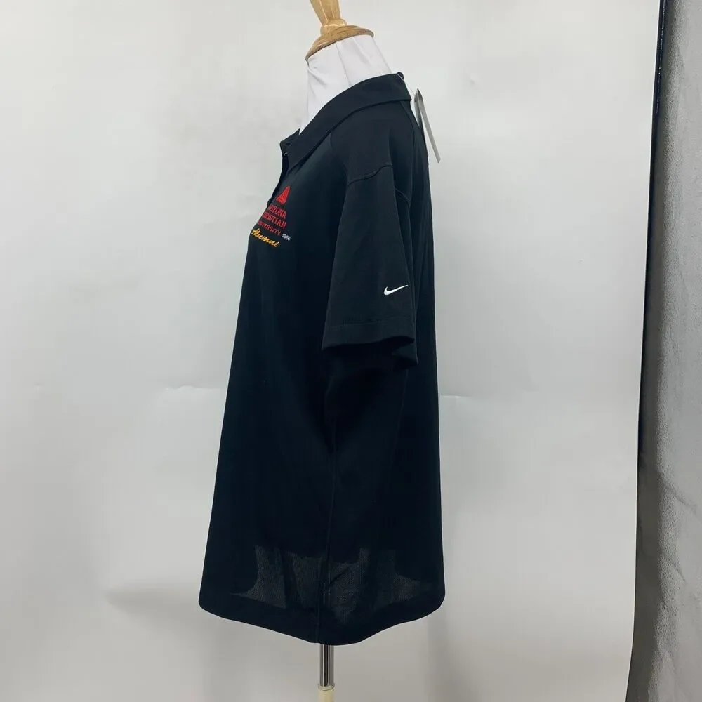 Nike Arizona Christian University Polo Shirt Womens XXL Black Performance Golf